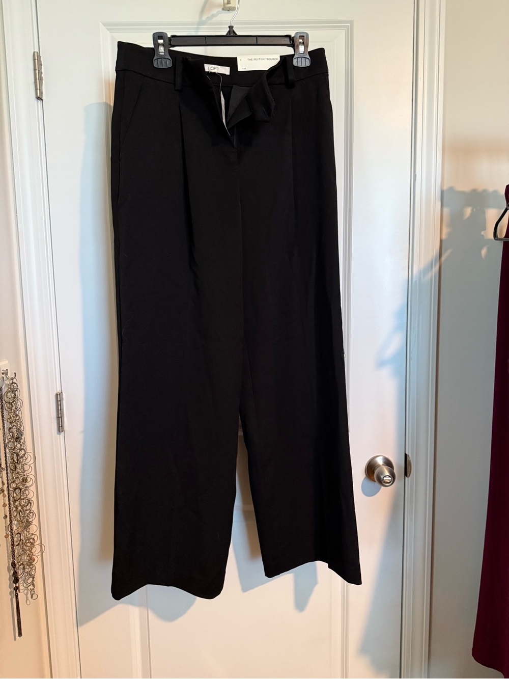 Ann Taylor Peyton Black Wide-Leg Pants